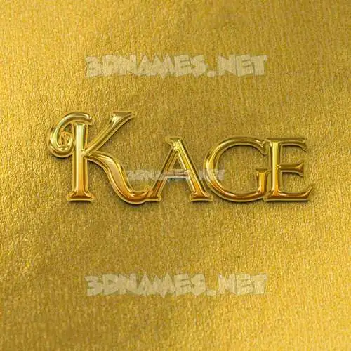 kage in All Gold style - 3D name wallpaper kage in All Gold style - 3D name wallpaper