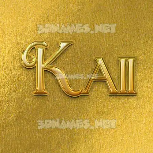 kaii in All Gold style - 3D name wallpaper