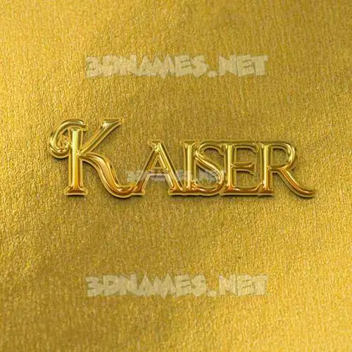 kaiser in All Gold style - 3D name wallpaper kaiser in All Gold style - 3D name wallpaper