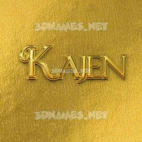 kajen in All Gold style - 3D name wallpaper kajen in All Gold style - 3D name wallpaper