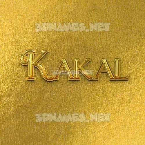 kakal in All Gold style - 3D name wallpaper