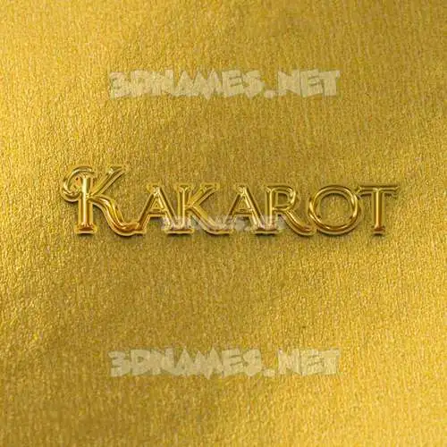 kakarot in All Gold style - 3D name wallpaper