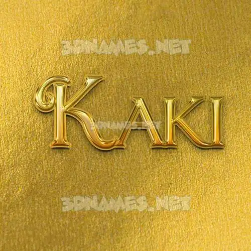 kaki in All Gold style - 3D name wallpaper kaki in All Gold style - 3D name wallpaper