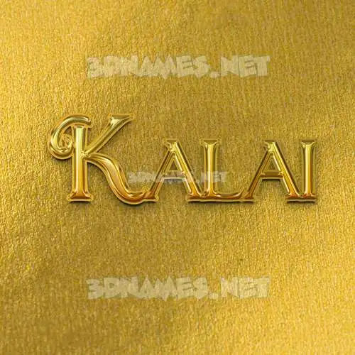 kalai in All Gold style - 3D name wallpaper
