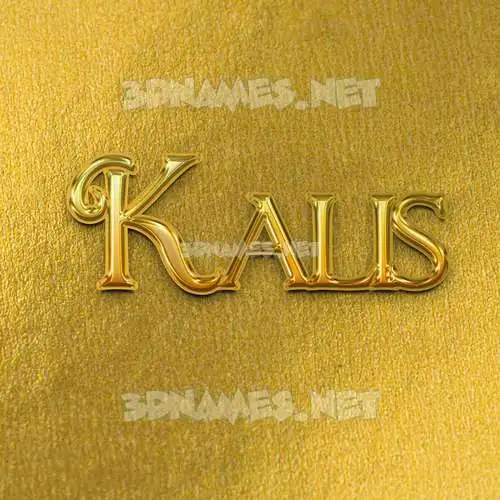 kalis in All Gold style - 3D name wallpaper kalis in All Gold style - 3D name wallpaper