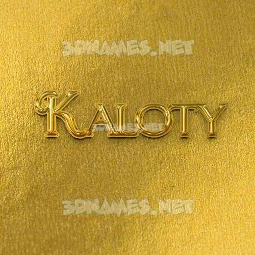kaloty in All Gold style - 3D name wallpaper kaloty in All Gold style - 3D name wallpaper