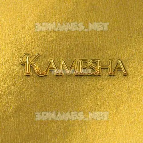 kamesha in All Gold style - 3D name wallpaper kamesha in All Gold style - 3D name wallpaper