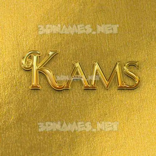 kams in All Gold style - 3D name wallpaper kams in All Gold style - 3D name wallpaper