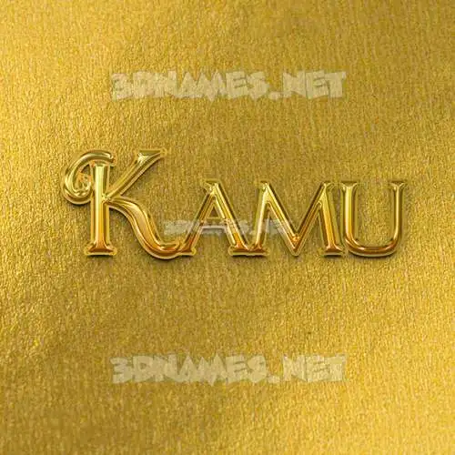 kamu in All Gold style - 3D name wallpaper kamu in All Gold style - 3D name wallpaper