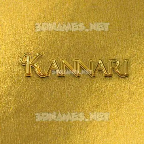 kannari in All Gold style - 3D name wallpaper