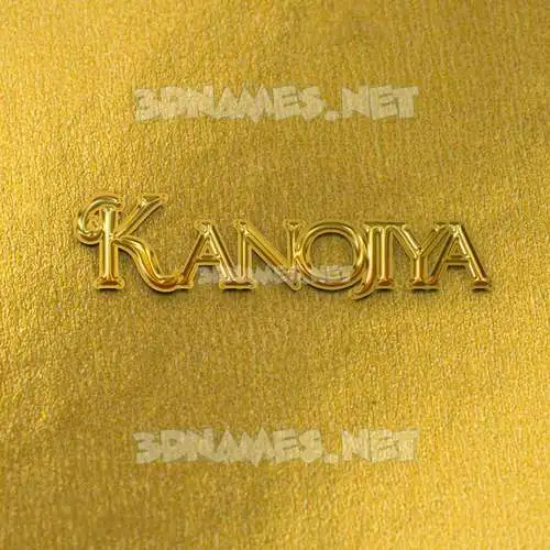 kanojiya in All Gold style - 3D name wallpaper