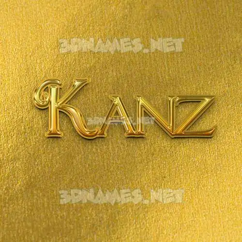 kanz in All Gold style - 3D name wallpaper kanz in All Gold style - 3D name wallpaper