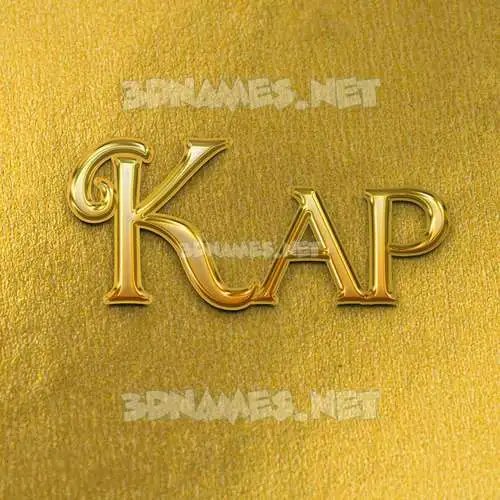 kap in All Gold style - 3D name wallpaper kap in All Gold style - 3D name wallpaper