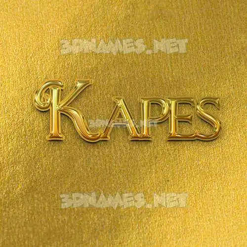 kapes in All Gold style - 3D name wallpaper kapes in All Gold style - 3D name wallpaper