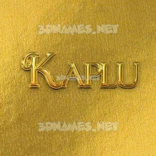 kaplu in All Gold style - 3D name wallpaper kaplu in All Gold style - 3D name wallpaper