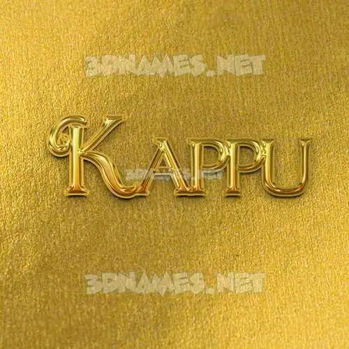 kappu in All Gold style - 3D name wallpaper kappu in All Gold style - 3D name wallpaper