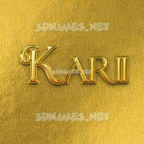 karii in All Gold style - 3D name wallpaper karii in All Gold style - 3D name wallpaper