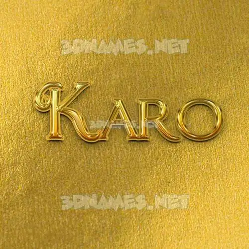 karo in All Gold style - 3D name wallpaper karo in All Gold style - 3D name wallpaper