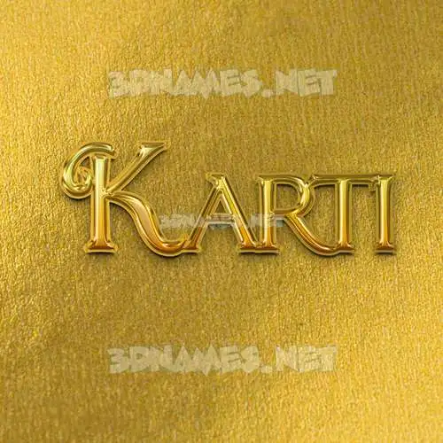 karti in All Gold style - 3D name wallpaper karti in All Gold style - 3D name wallpaper