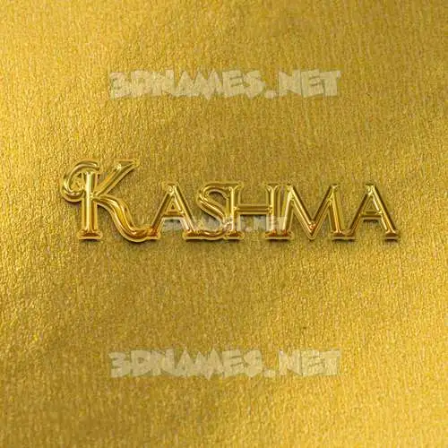 kashma in All Gold style - 3D name wallpaper