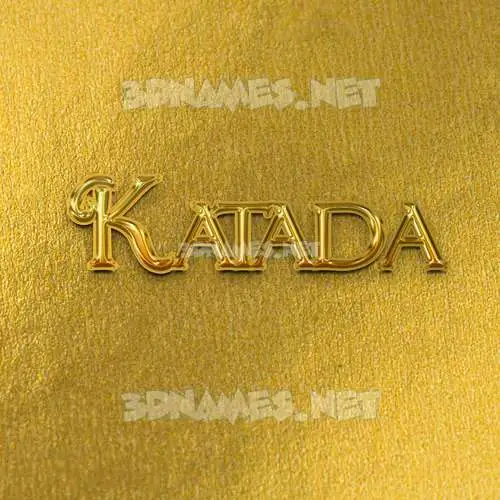 katada in All Gold style - 3D name wallpaper katada in All Gold style - 3D name wallpaper