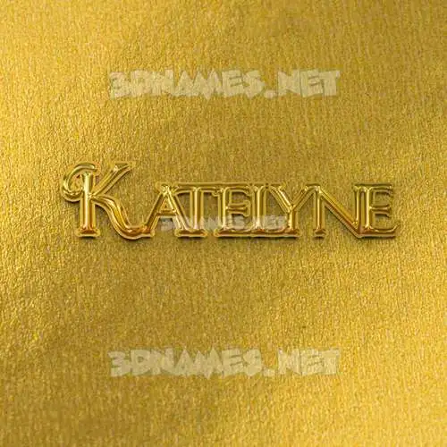 katelyne in All Gold style - 3D name wallpaper