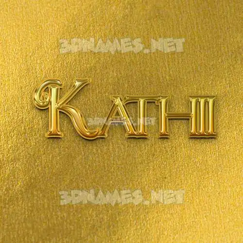 kathii in All Gold style - 3D name wallpaper kathii in All Gold style - 3D name wallpaper