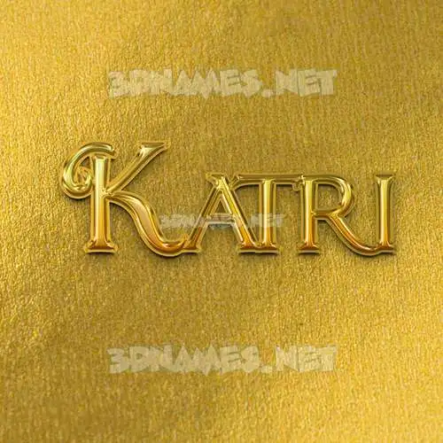 katri in All Gold style - 3D name wallpaper katri in All Gold style - 3D name wallpaper
