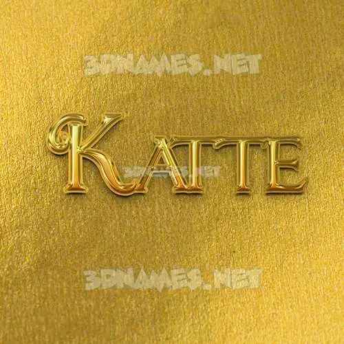 katte in All Gold style - 3D name wallpaper katte in All Gold style - 3D name wallpaper