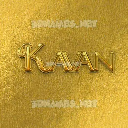 kavan in All Gold style - 3D name wallpaper kavan in All Gold style - 3D name wallpaper
