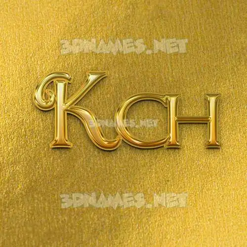 kch in All Gold style - 3D name wallpaper kch in All Gold style - 3D name wallpaper