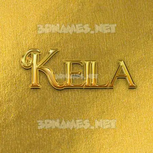 keila in All Gold style - 3D name wallpaper
