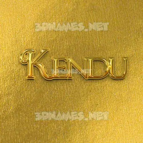 kendu in All Gold style - 3D name wallpaper kendu in All Gold style - 3D name wallpaper
