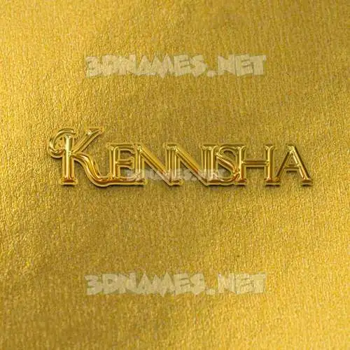 kennisha in All Gold style - 3D name wallpaper kennisha in All Gold style - 3D name wallpaper