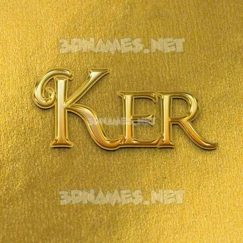 ker in All Gold style - 3D name wallpaper ker in All Gold style - 3D name wallpaper