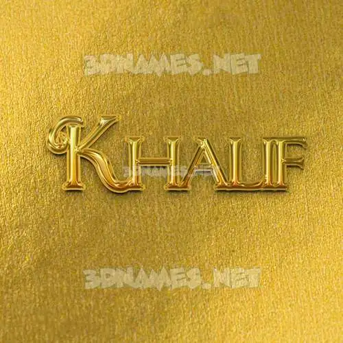 khalif in All Gold style - 3D name wallpaper khalif in All Gold style - 3D name wallpaper