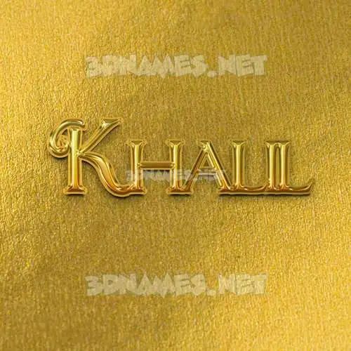 khalil in All Gold style - 3D name wallpaper khalil in All Gold style - 3D name wallpaper