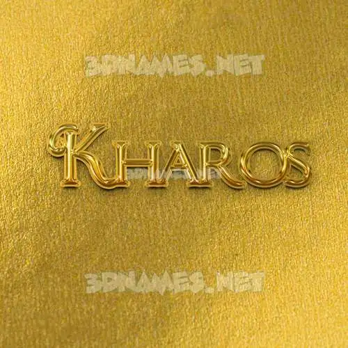 kharos in All Gold style - 3D name wallpaper kharos in All Gold style - 3D name wallpaper