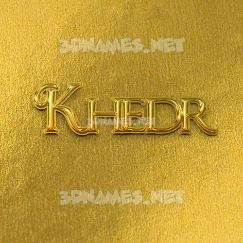 khedr in All Gold style - 3D name wallpaper khedr in All Gold style - 3D name wallpaper