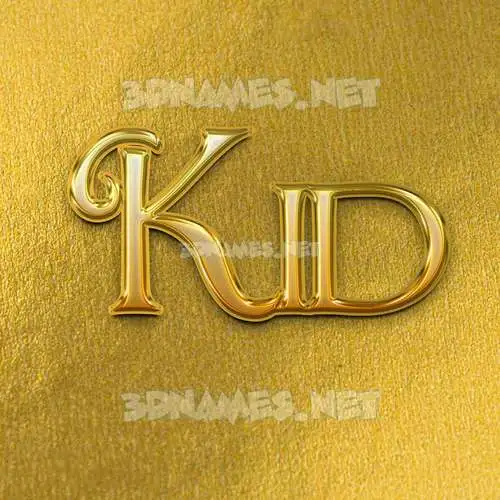 kid in All Gold style - 3D name wallpaper