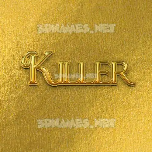 killer in All Gold style - 3D name wallpaper killer in All Gold style - 3D name wallpaper