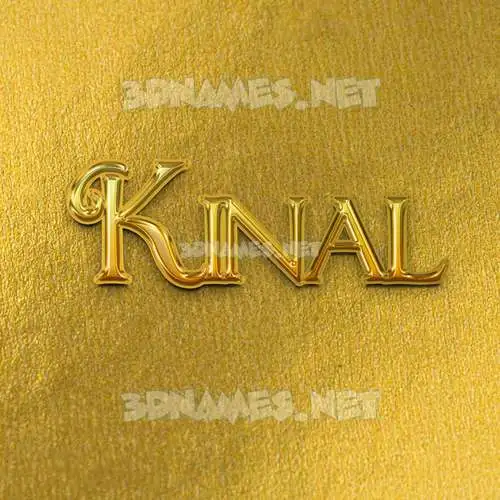 kinal in All Gold style - 3D name wallpaper kinal in All Gold style - 3D name wallpaper