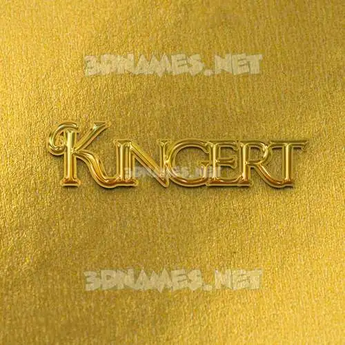 kingert in All Gold style - 3D name wallpaper