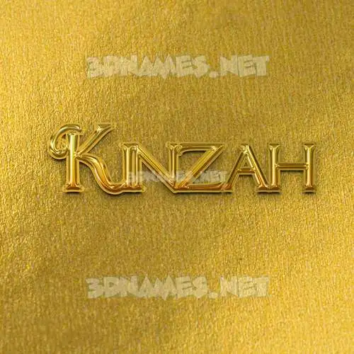 kinzah in All Gold style - 3D name wallpaper kinzah in All Gold style - 3D name wallpaper