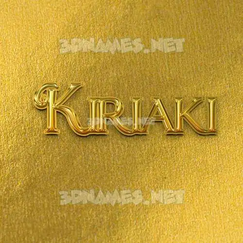 kiriaki in All Gold style - 3D name wallpaper kiriaki in All Gold style - 3D name wallpaper