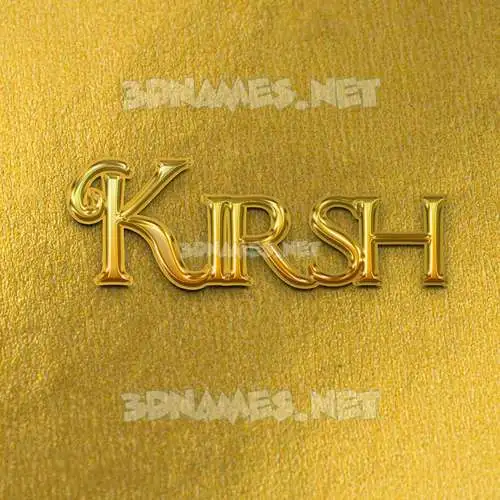 kirsh in All Gold style - 3D name wallpaper kirsh in All Gold style - 3D name wallpaper