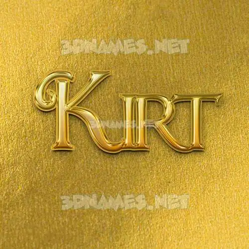 kirt in All Gold style - 3D name wallpaper kirt in All Gold style - 3D name wallpaper