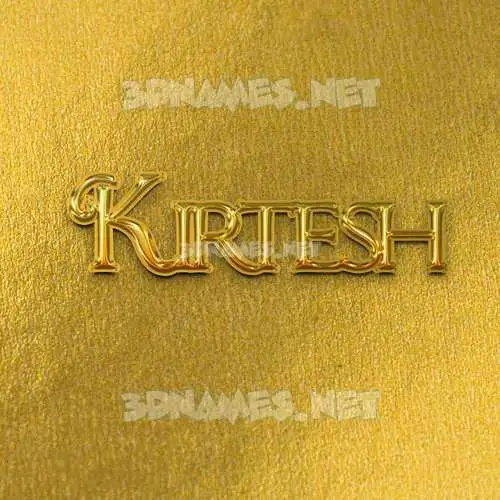 kirtesh in All Gold style - 3D name wallpaper