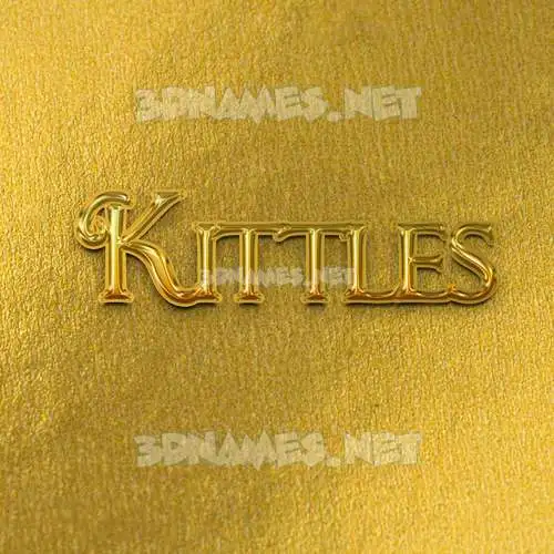 kittles in All Gold style - 3D name wallpaper kittles in All Gold style - 3D name wallpaper