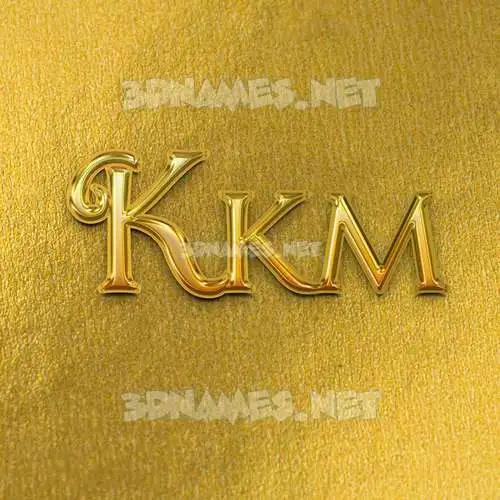 kkm in All Gold style - 3D name wallpaper kkm in All Gold style - 3D name wallpaper